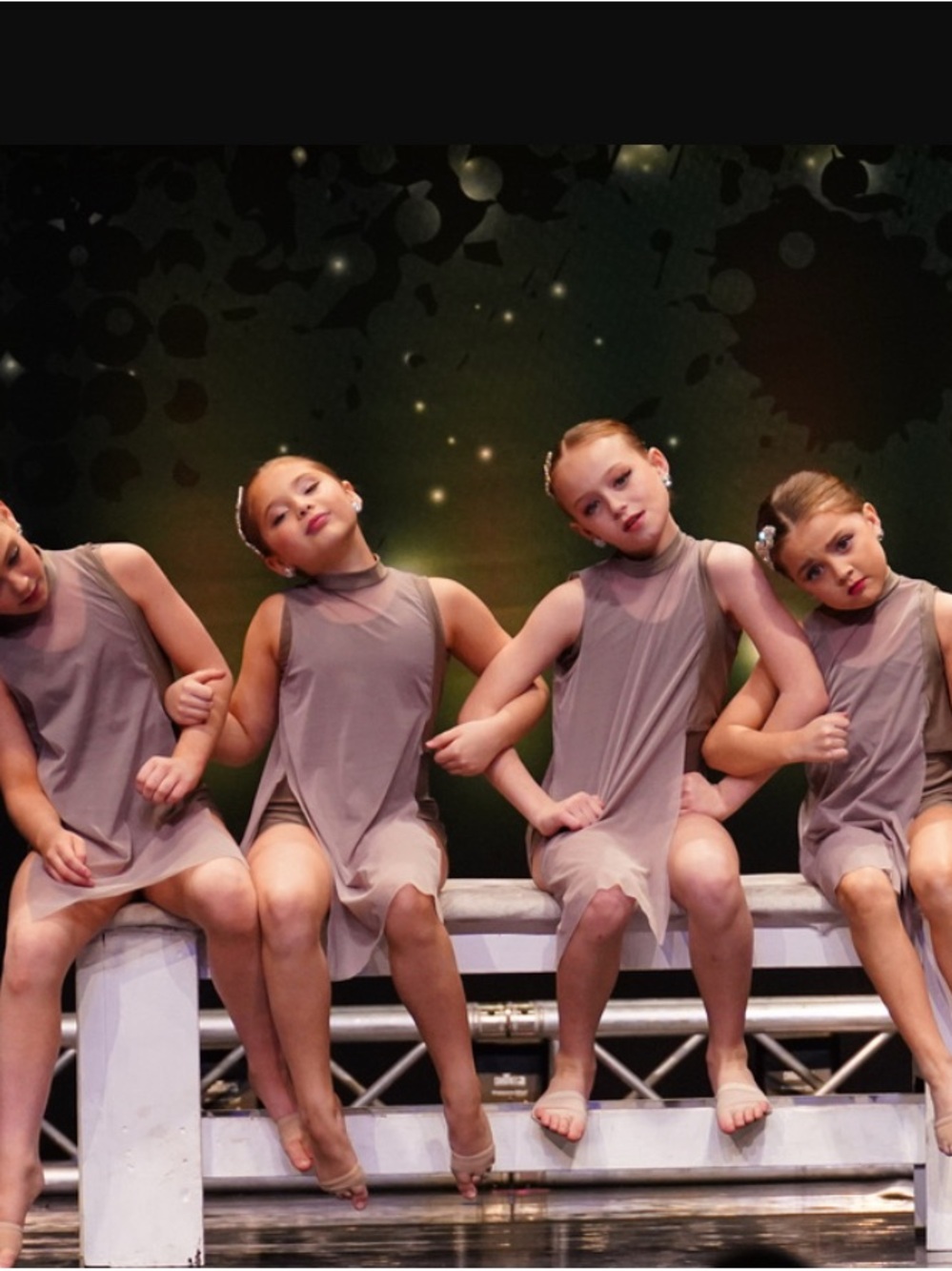 Taupe Contemporary Lyrical Dance Costume – Mesh Overlay Leotard